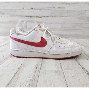 Nike Court Vision Low CD5434-101 White Red Sneakers Women’s Size 9.5 Streetwear